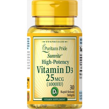 Vitamina D-3 1000 IU (Imunidade) Puritan