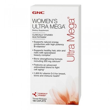 GNC Womens Ultra Mega Multivitamínico 180 