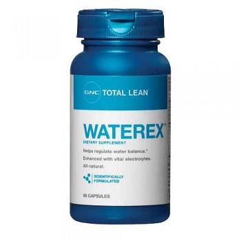 GNC Waterex um frasco com 60 cápsulas para Ajudar a regular o equilíbrio hídrico.