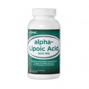 GNC Ácido Alfa-Lipóico 600mg um frasco com 60 comprimidos para ajudar a revitalizar a estrutura básica da pele
