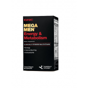 GNC Mega Men Energia & Metabolismo um frasco com 90 comprimidos que ajudam a aumentar a sua energia. 