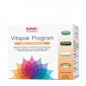 GNC Womens Ultra Mega (Vitapak) uma caixa com 30 pacotes para a boa saúde e bom desempenho físico e mental.