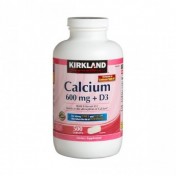 Calcio 600mg + Vitamin D-3 400IU Kirkland 500 (8 Meses de Terapia)