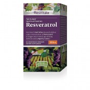 ResVitále Resveratrol 250mg um frasco com 60 cápsulas para ajudar a proteger contra os múltiplos fatores do envelhecimento.